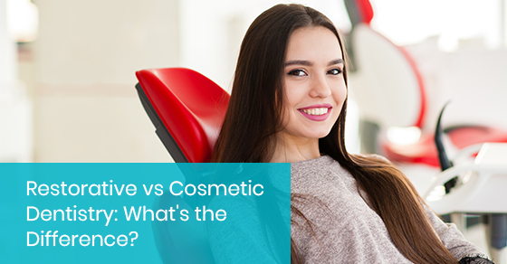 What is the difference between restorative and cosmetic dentistry?